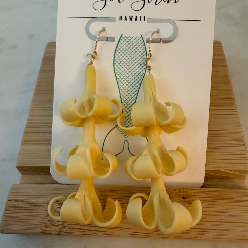 Yellow Floral Earrings